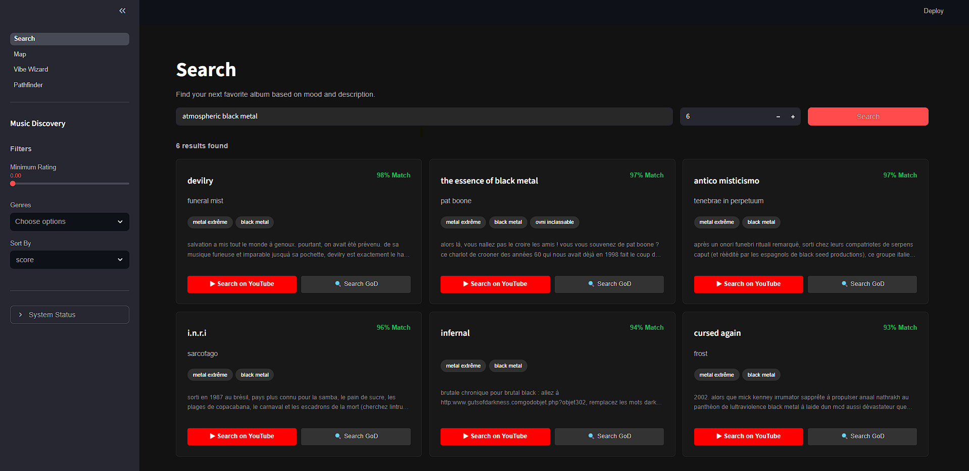 Interface de Recherche Sémantique